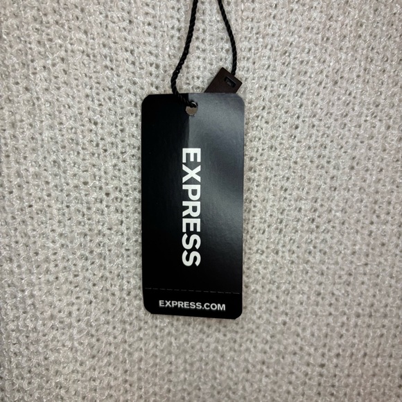 NWT Express Women’s White Long-sleeve Sweater Size L - Picture 6 of 11